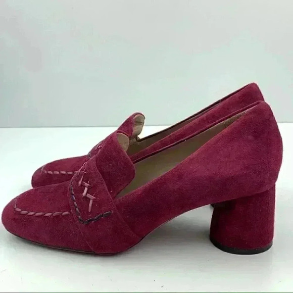 Donald J Pliner heels Cannes 7 N N burgundy suede - Picture 5 of 12
